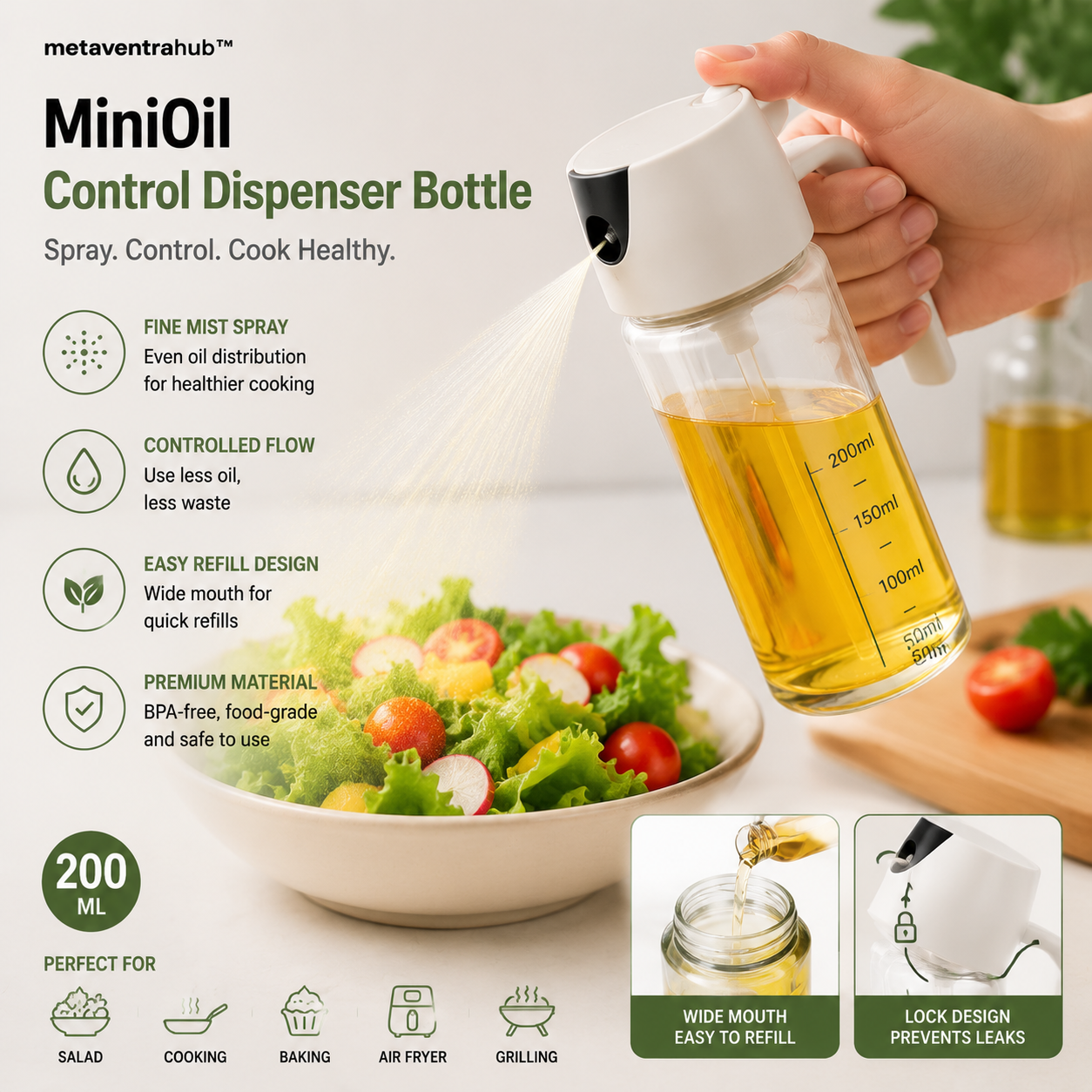 metaventrahub™ MiniOil Control Dispenser Bottle